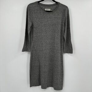 Current Elliott 3/4 Sleeve Tee Dress Heather Grey‎ Size 3 Large Clean Girl Basic
